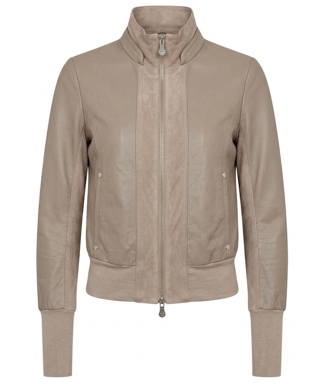 PATRIZIA PEPE Серая кожаная куртка, фото 1