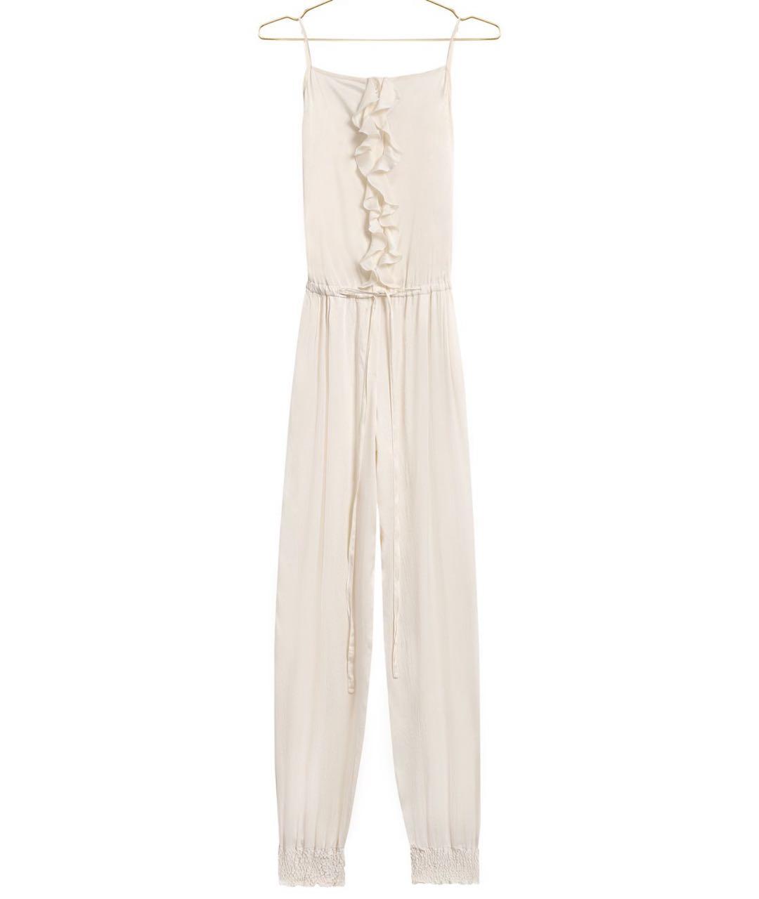 DOLCE&GABBANA Бежевый шелковый комбинезон, фото 5