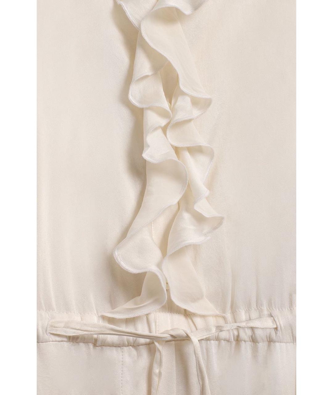 DOLCE&GABBANA Бежевый шелковый комбинезон, фото 4