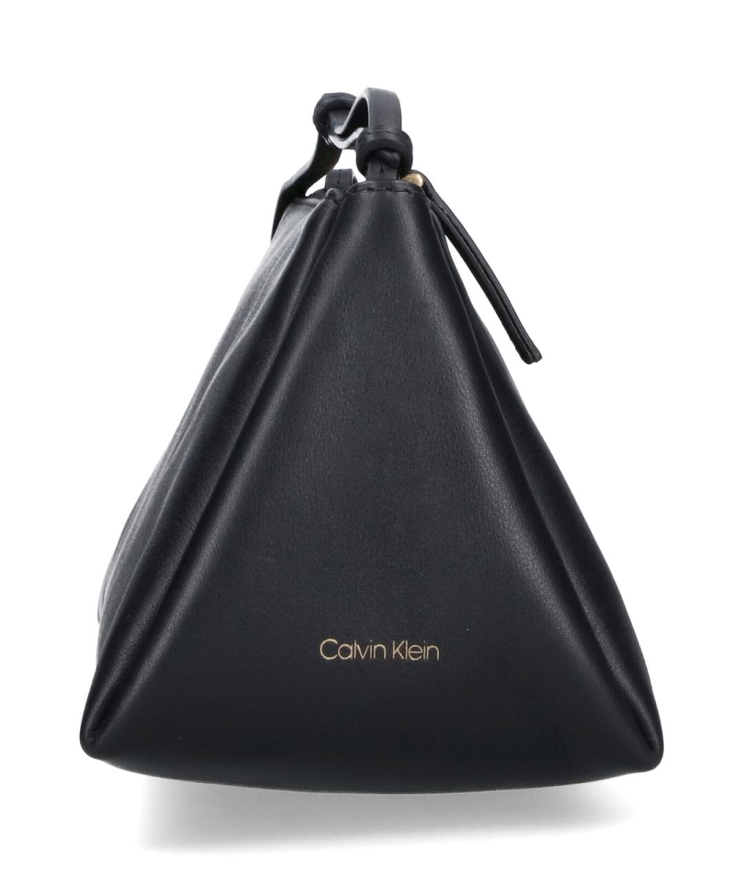 CALVIN KLEIN Черная кожаная сумка с короткими ручками, фото 5