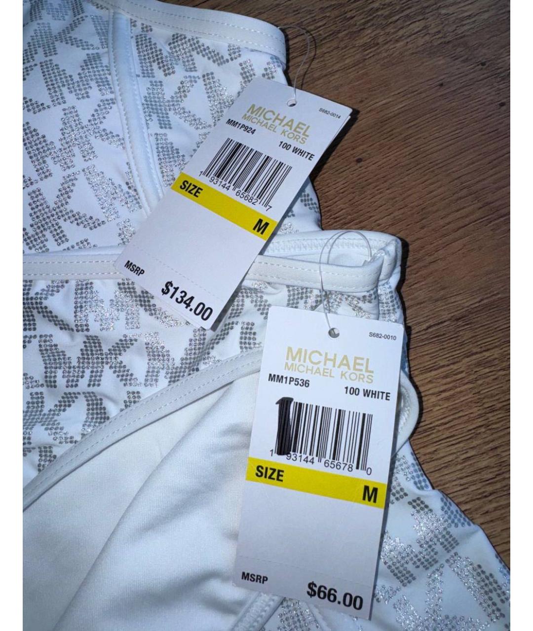 MICHAEL KORS Белый полиэстеровый купальник, фото 4