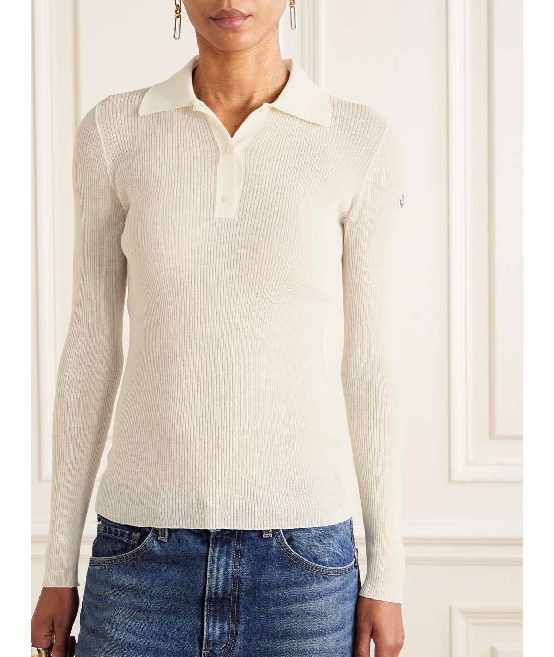 MONCLER Белый хлопковый джемпер / свитер, фото 2