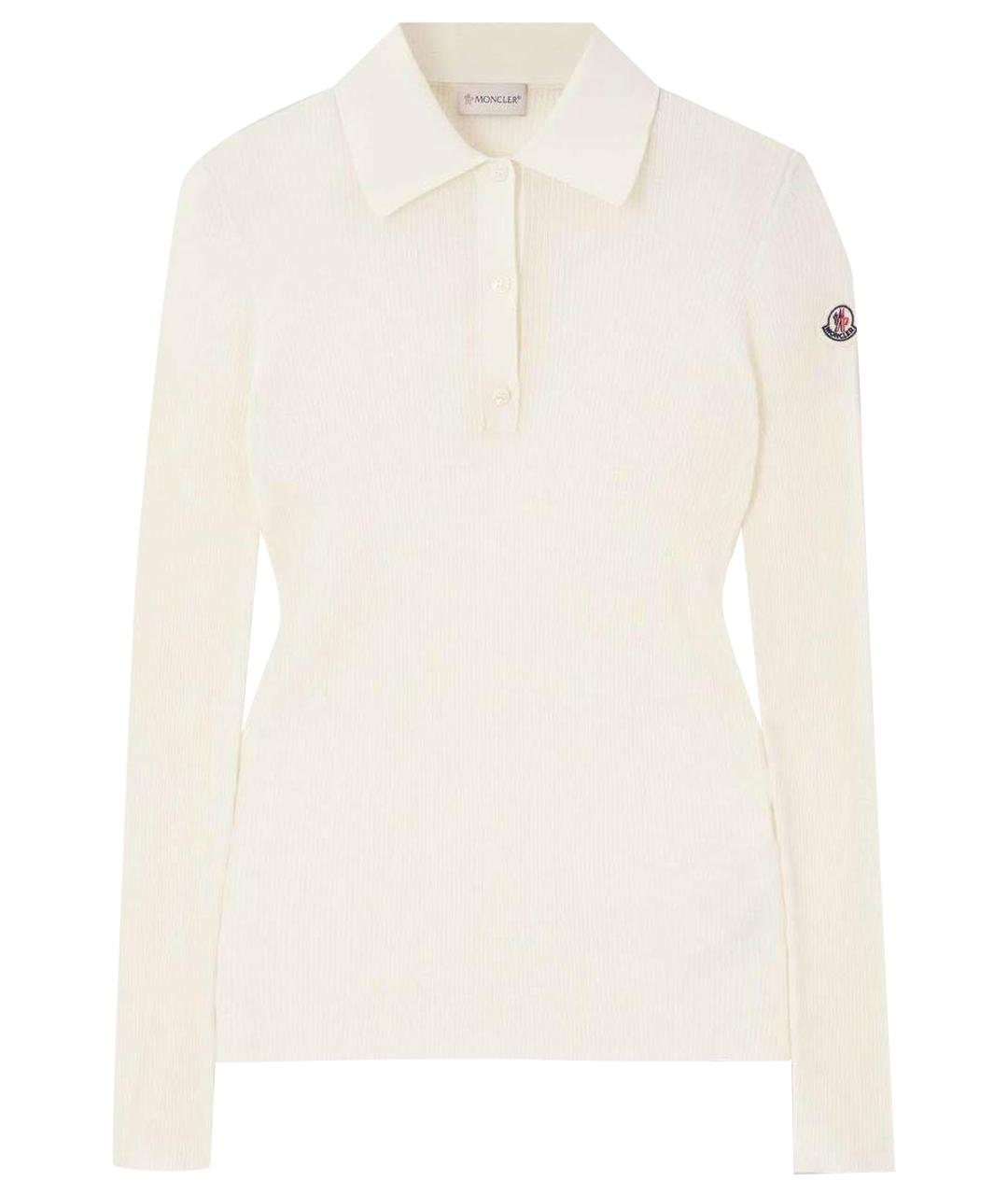 MONCLER Белый хлопковый джемпер / свитер, фото 1