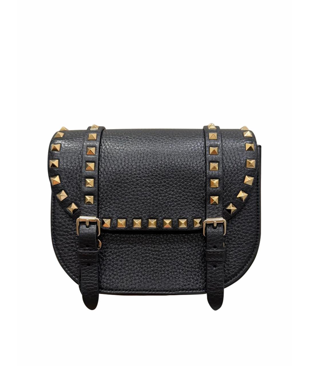 VALENTINO Черная кожаная сумка через плечо, фото 1