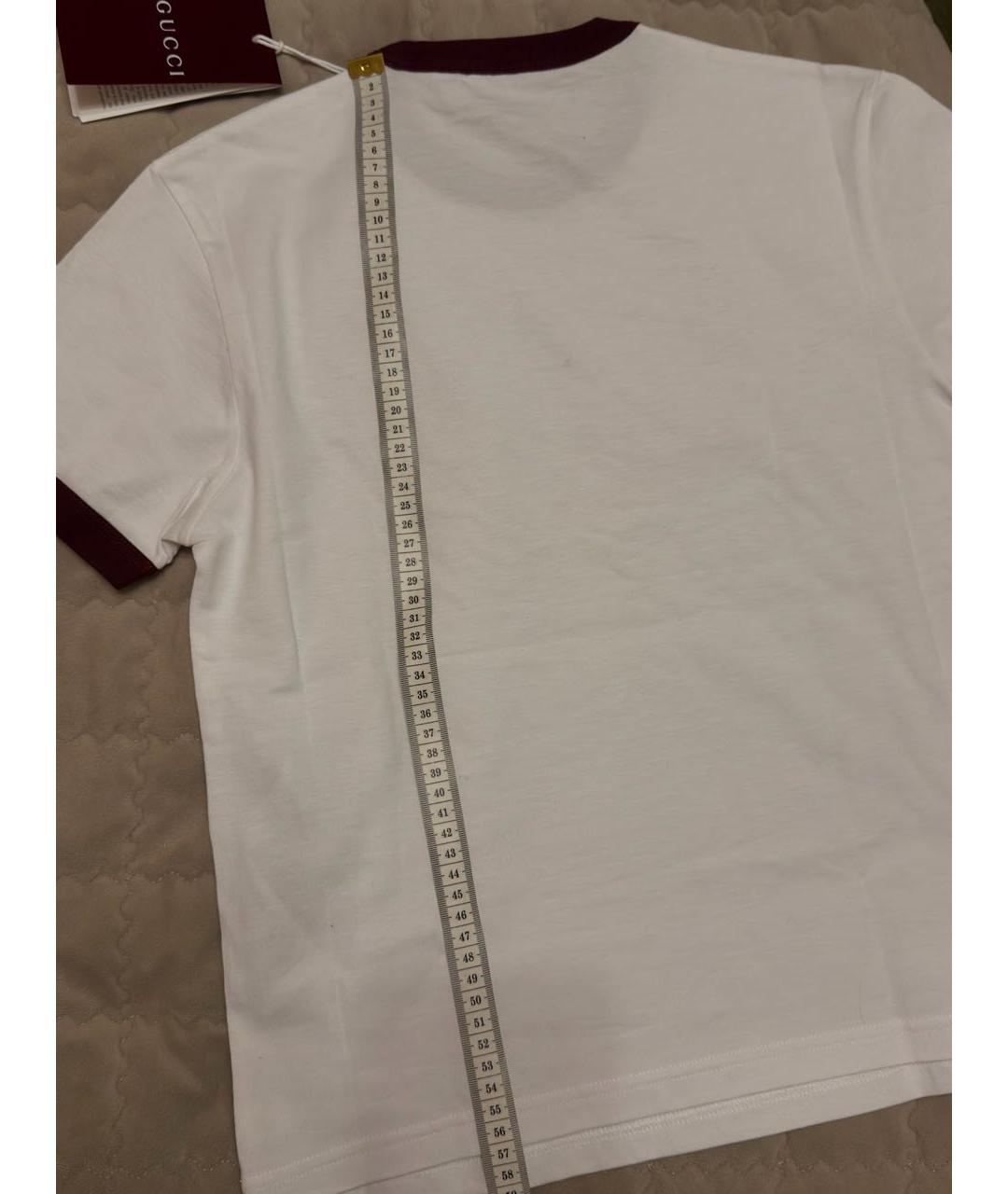 GUCCI Белая хлопковая футболка, фото 4
