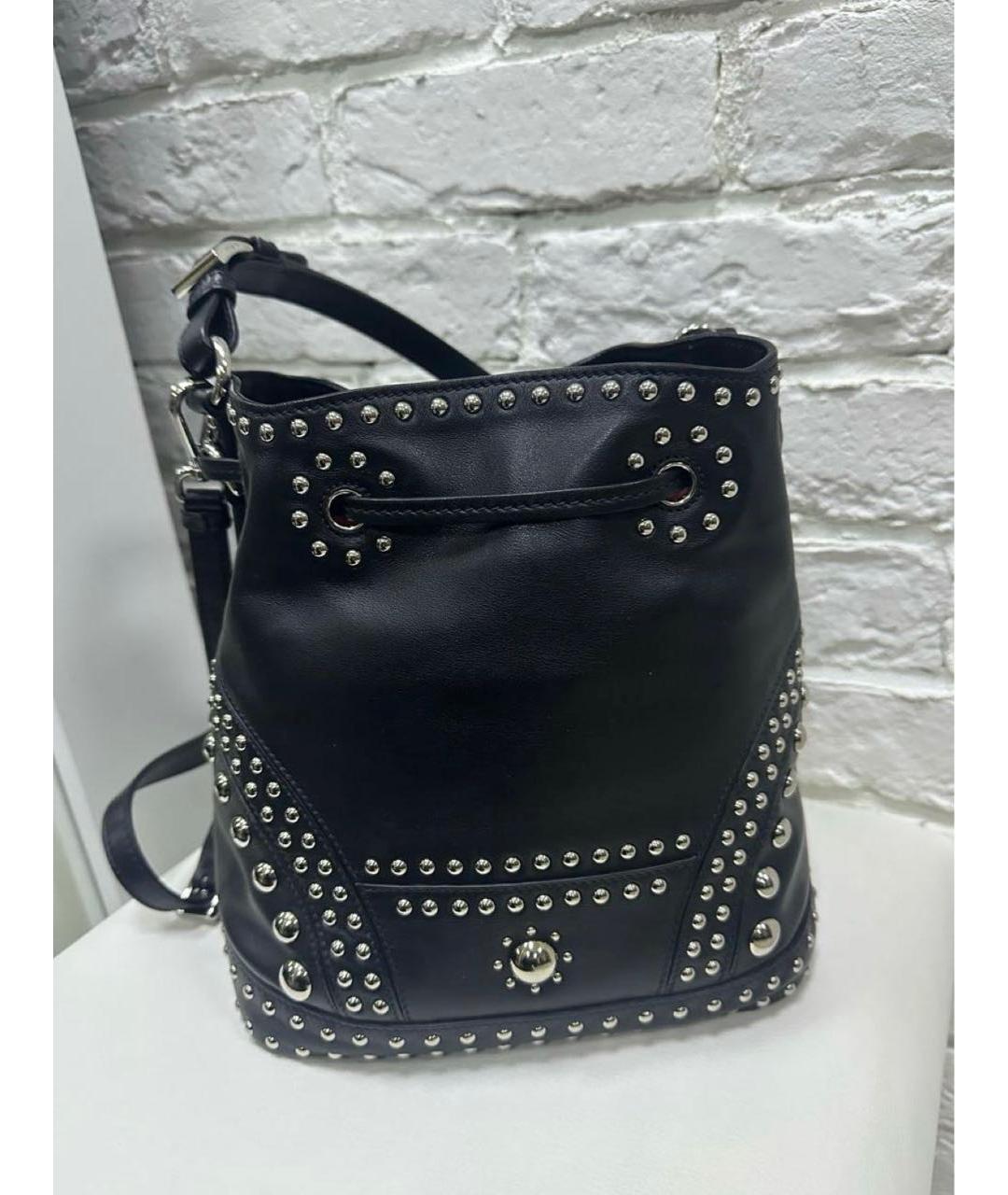 PRADA Черная кожаная сумка тоут, фото 3