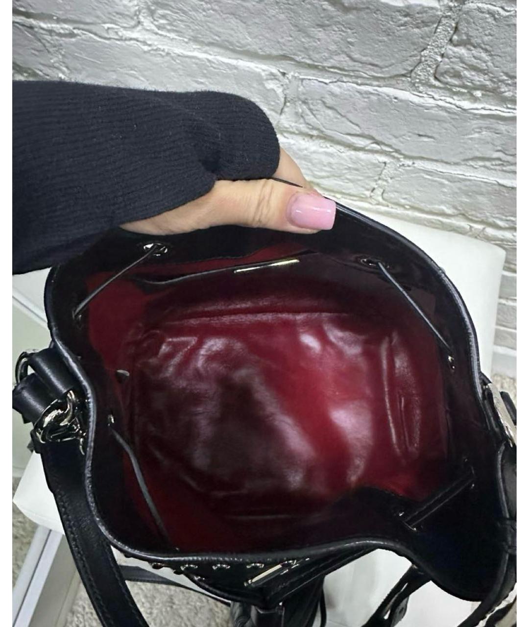 PRADA Черная кожаная сумка тоут, фото 4