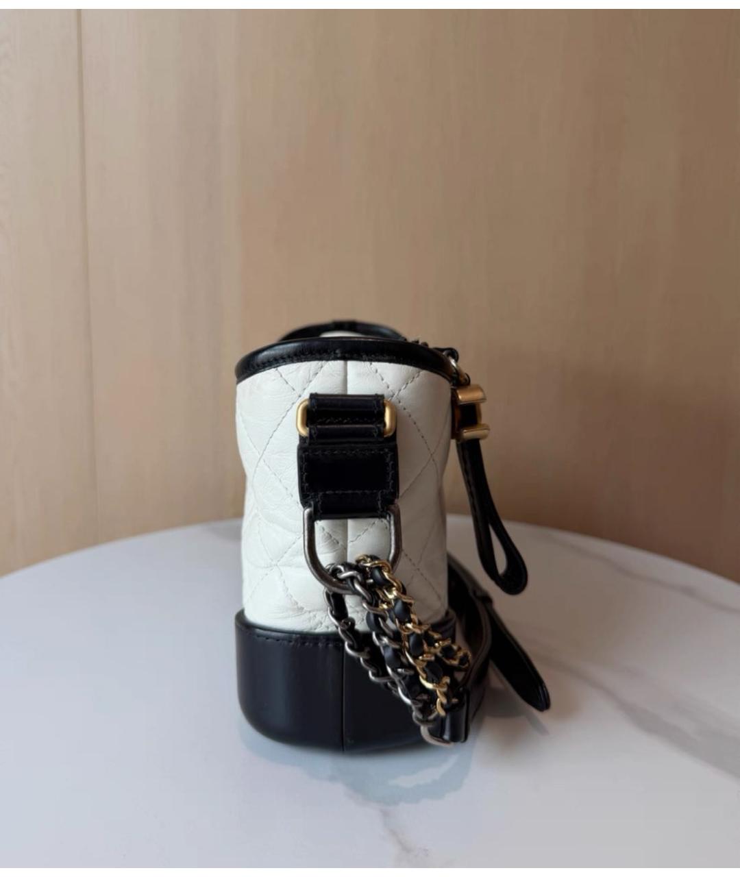 CHANEL Белая кожаная сумка через плечо, фото 4