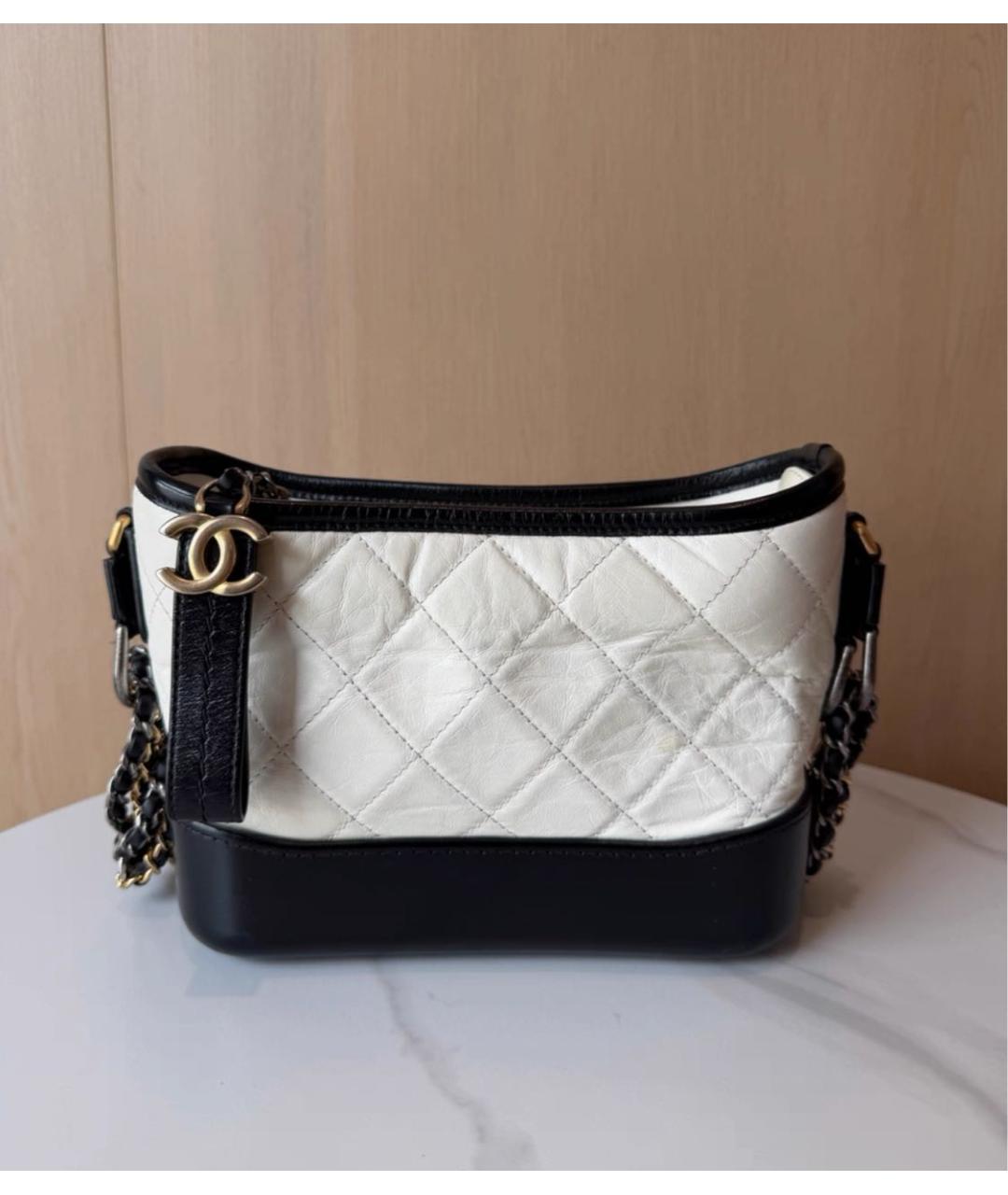 CHANEL Белая кожаная сумка через плечо, фото 2