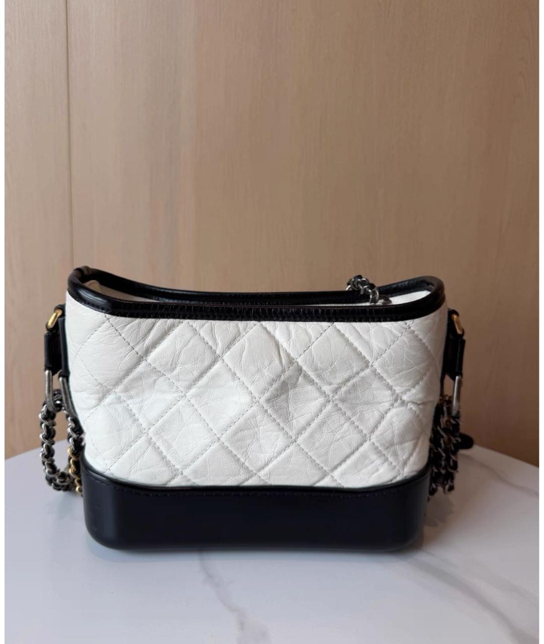 CHANEL Белая кожаная сумка через плечо, фото 3