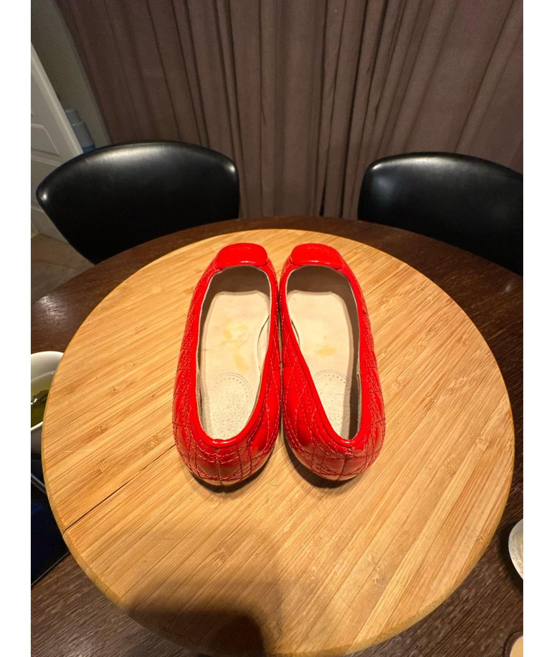 BABY DIOR Красные кожаные туфли, фото 3