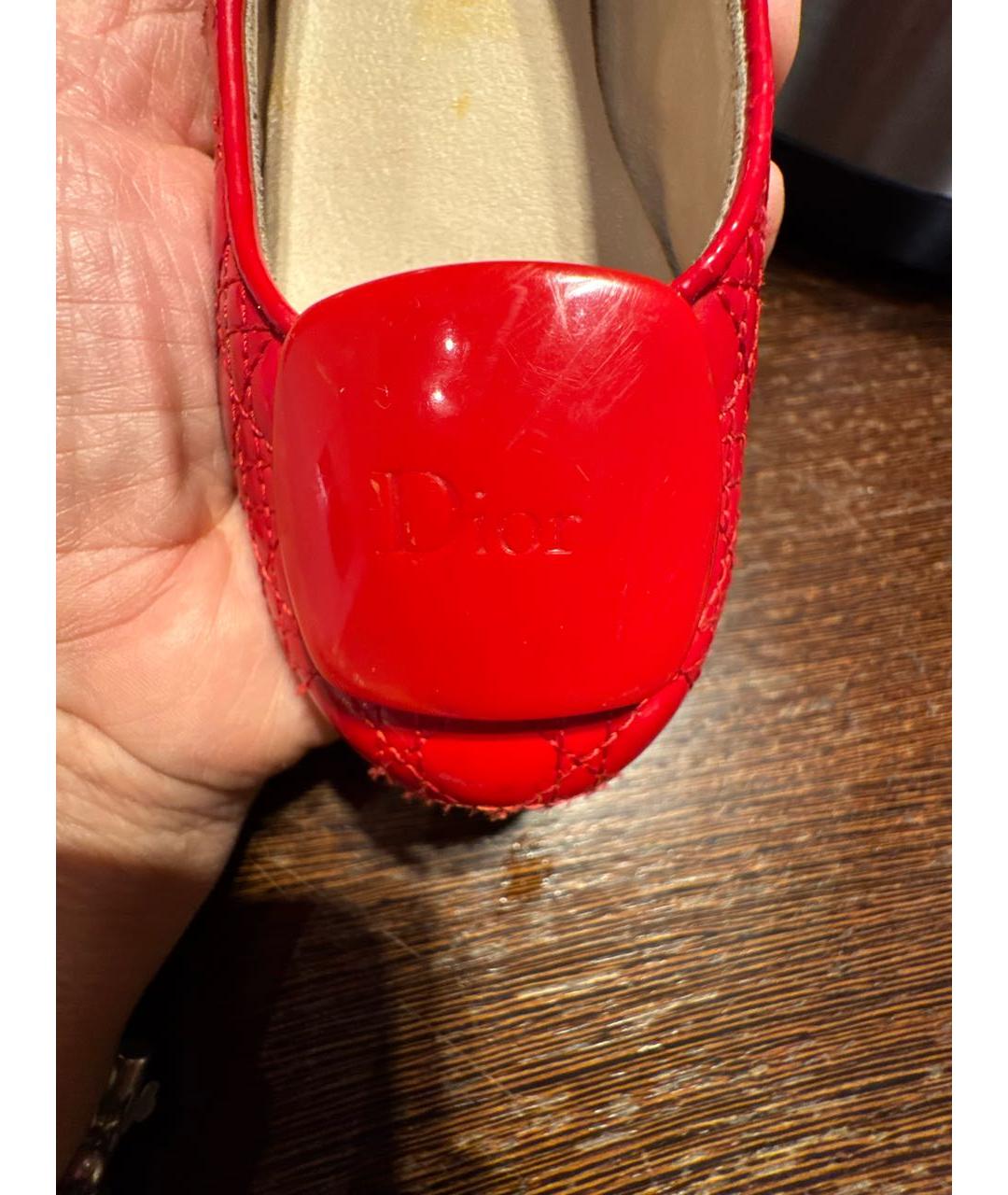 BABY DIOR Красные кожаные туфли, фото 5