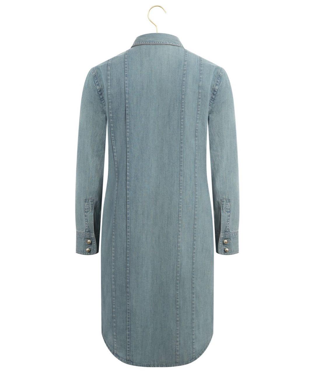 GUCCI Синее хлопковое повседневное платье, фото 3