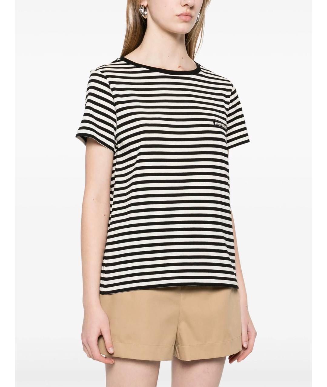 MONCLER Черная хлопковая футболка, фото 2