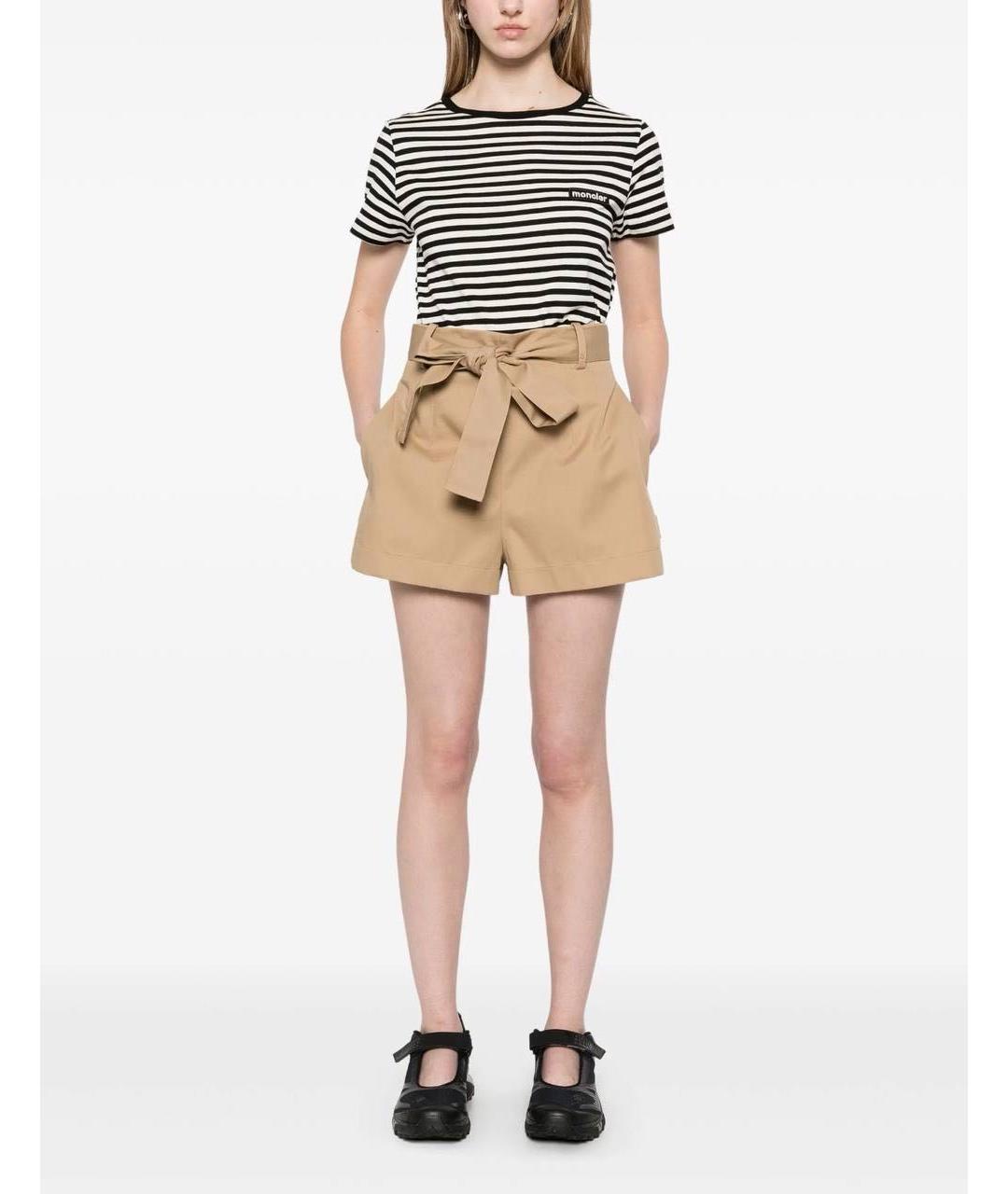 MONCLER Черная хлопковая футболка, фото 3