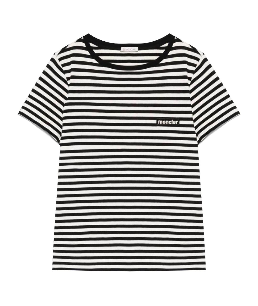 MONCLER Черная хлопковая футболка, фото 1