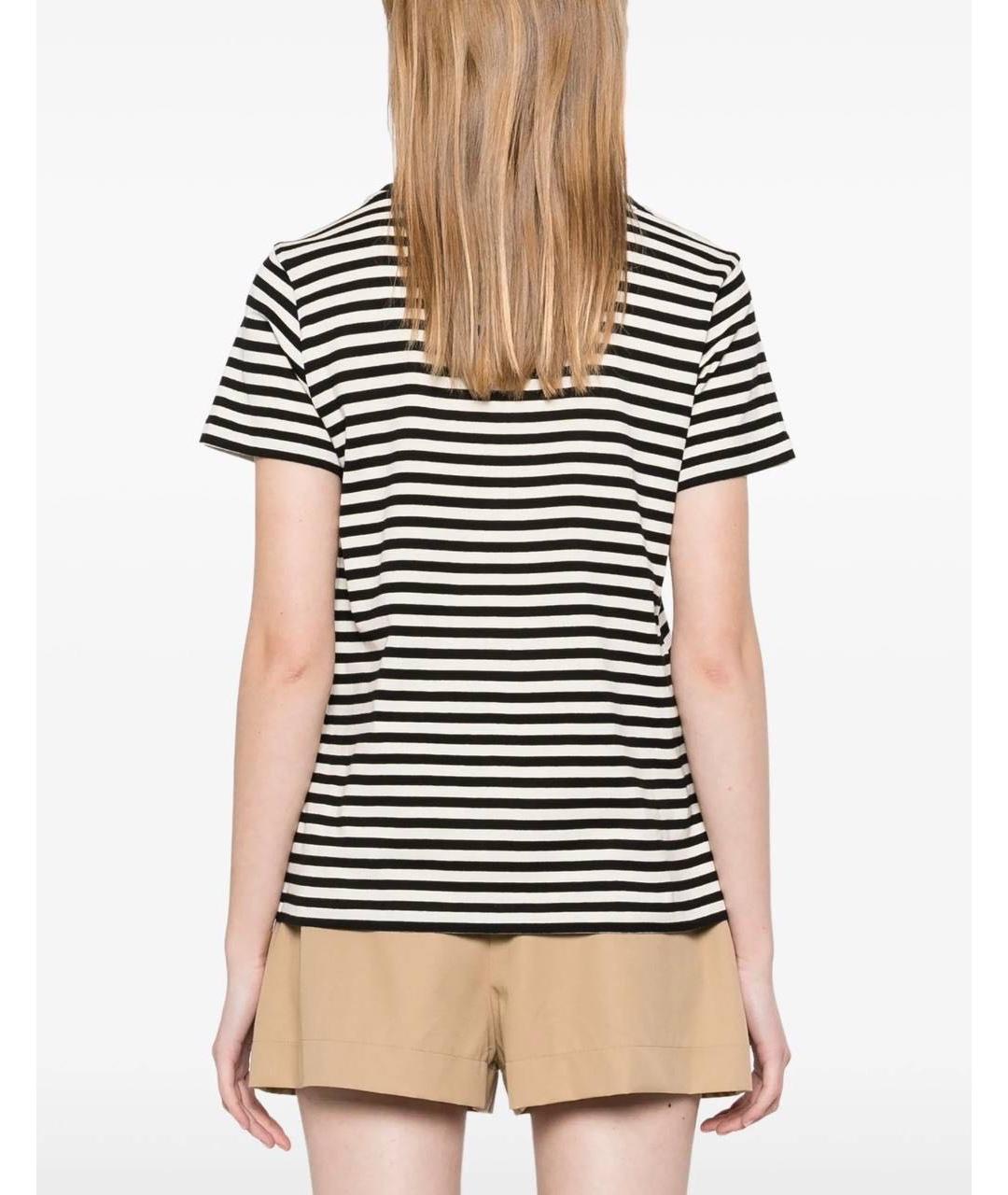 MONCLER Черная хлопковая футболка, фото 4