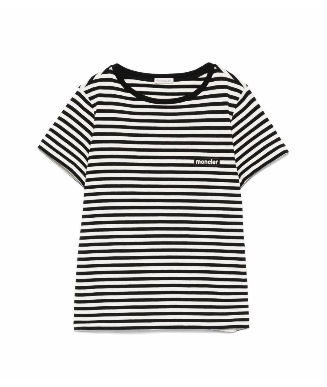 MONCLER Черная хлопковая футболка, фото 5