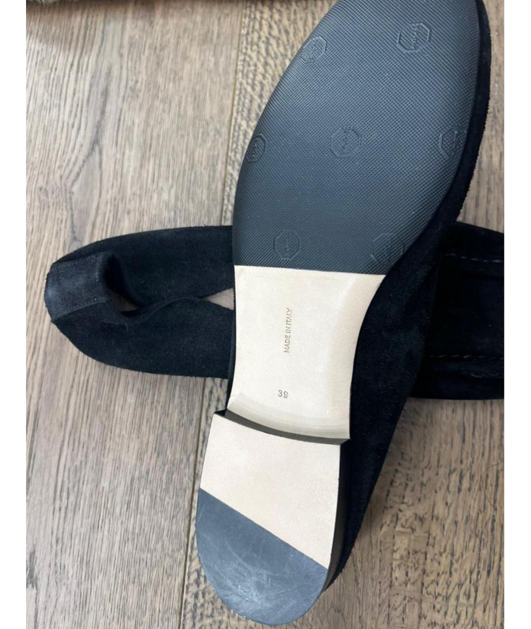 THE ROW Черные замшевые лоферы, фото 3