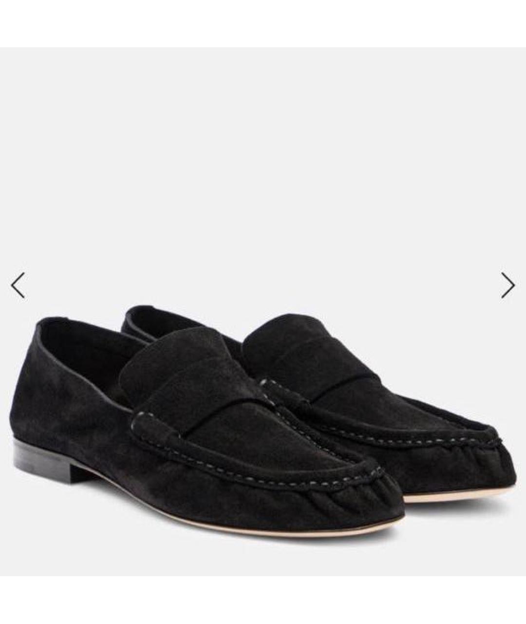 THE ROW Черные замшевые лоферы, фото 5