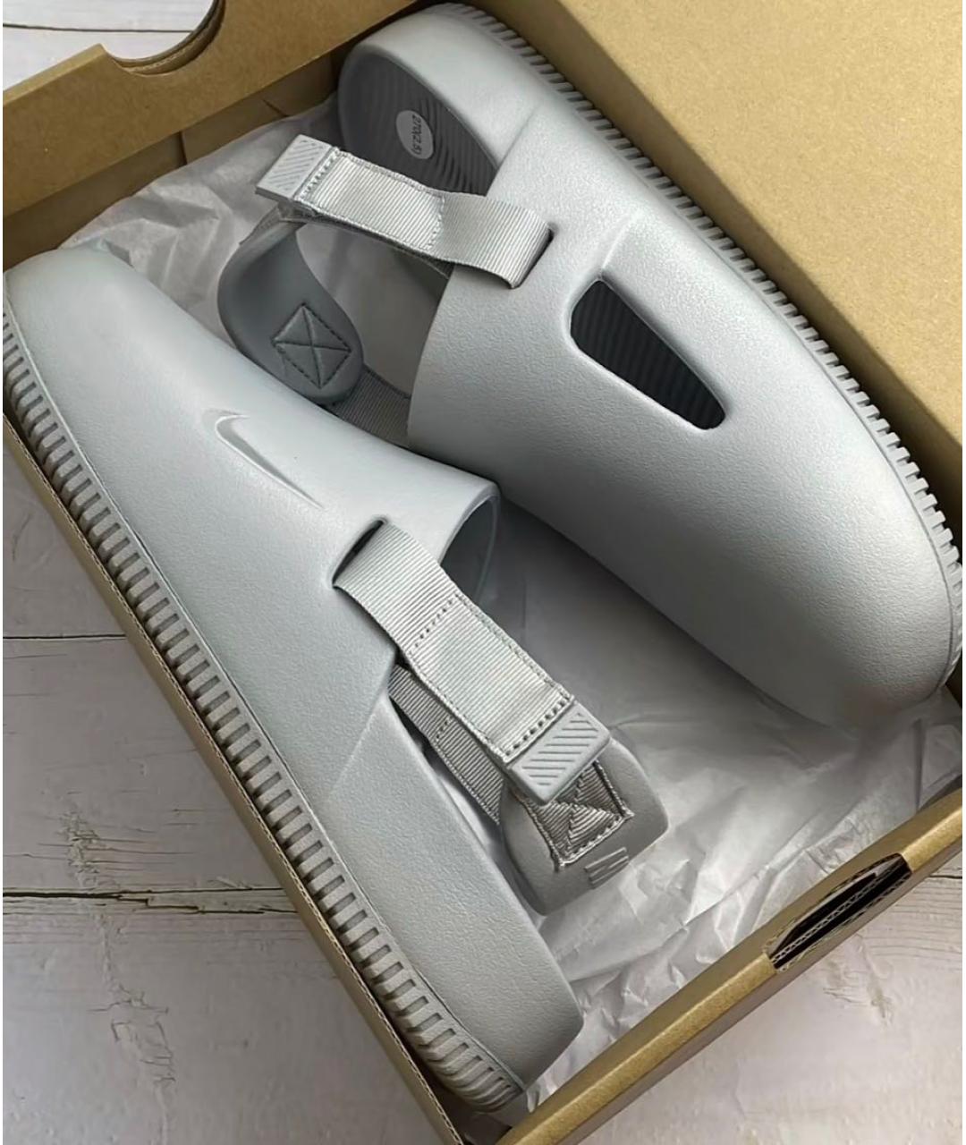 NIKE Серые шлепанцы, фото 6