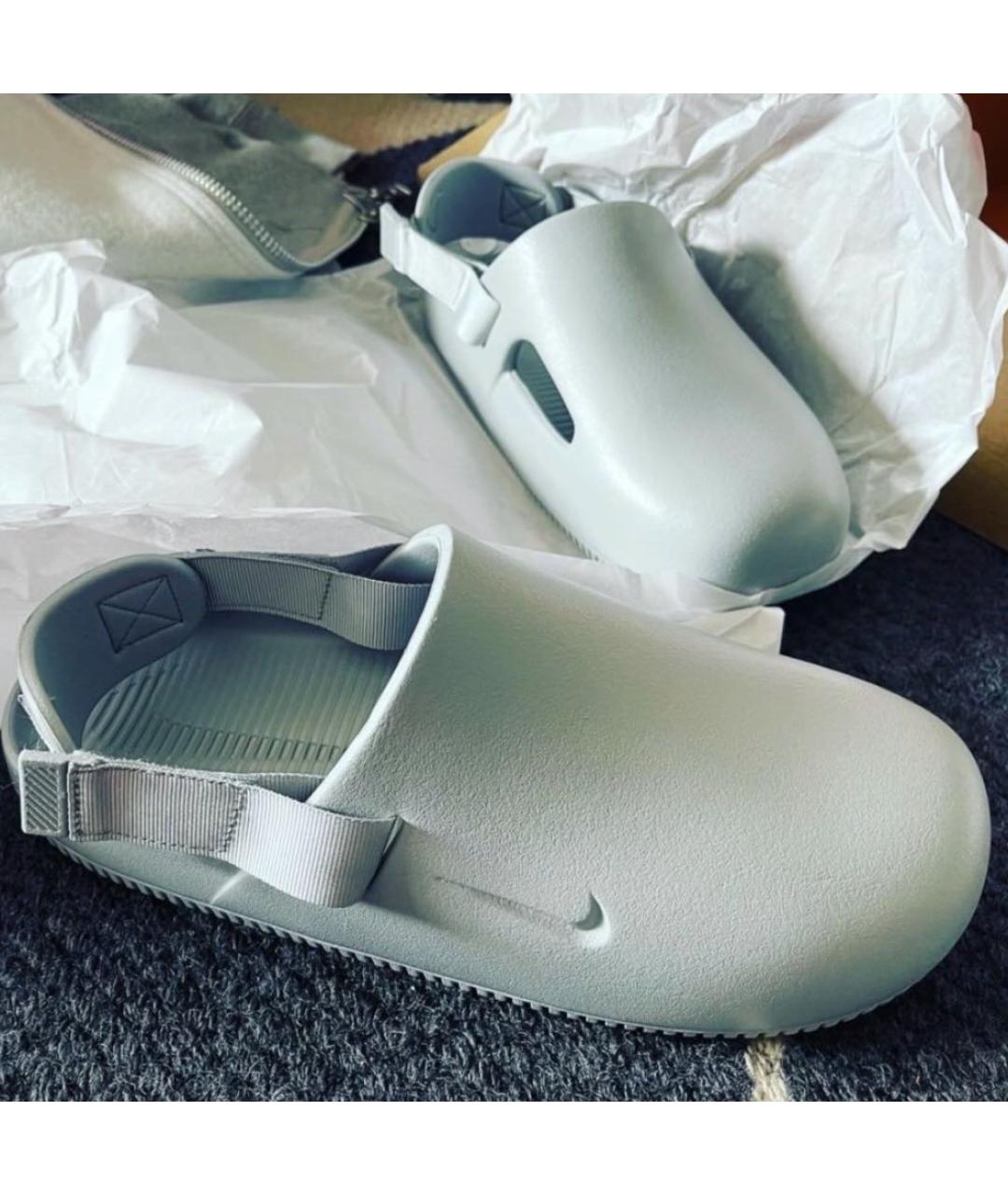 NIKE Серые шлепанцы, фото 7