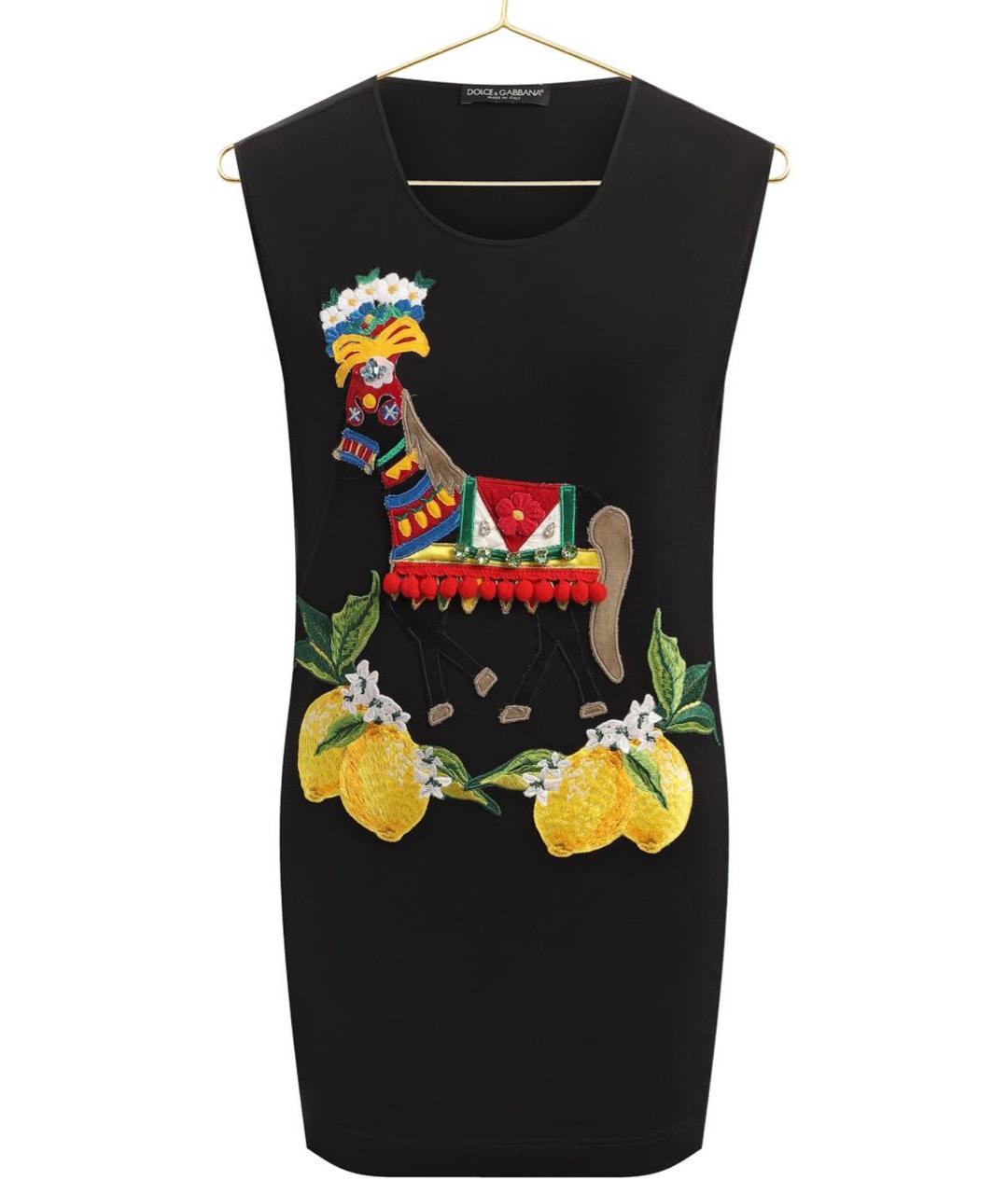 DOLCE&GABBANA Черная хлопковая майка, фото 5