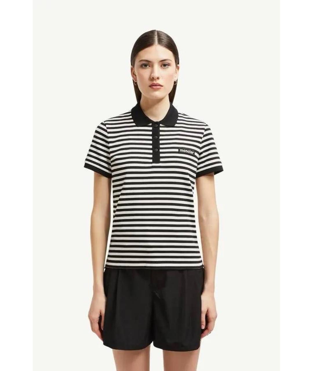 MONCLER Черная хлопковая футболка, фото 5