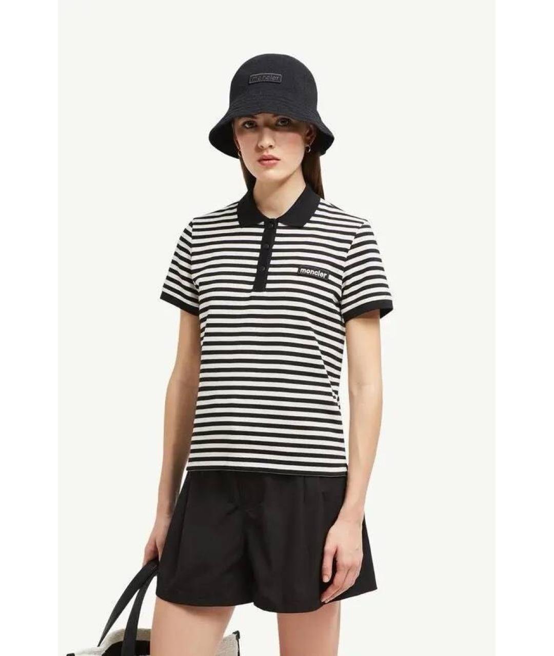 MONCLER Черная хлопковая футболка, фото 3