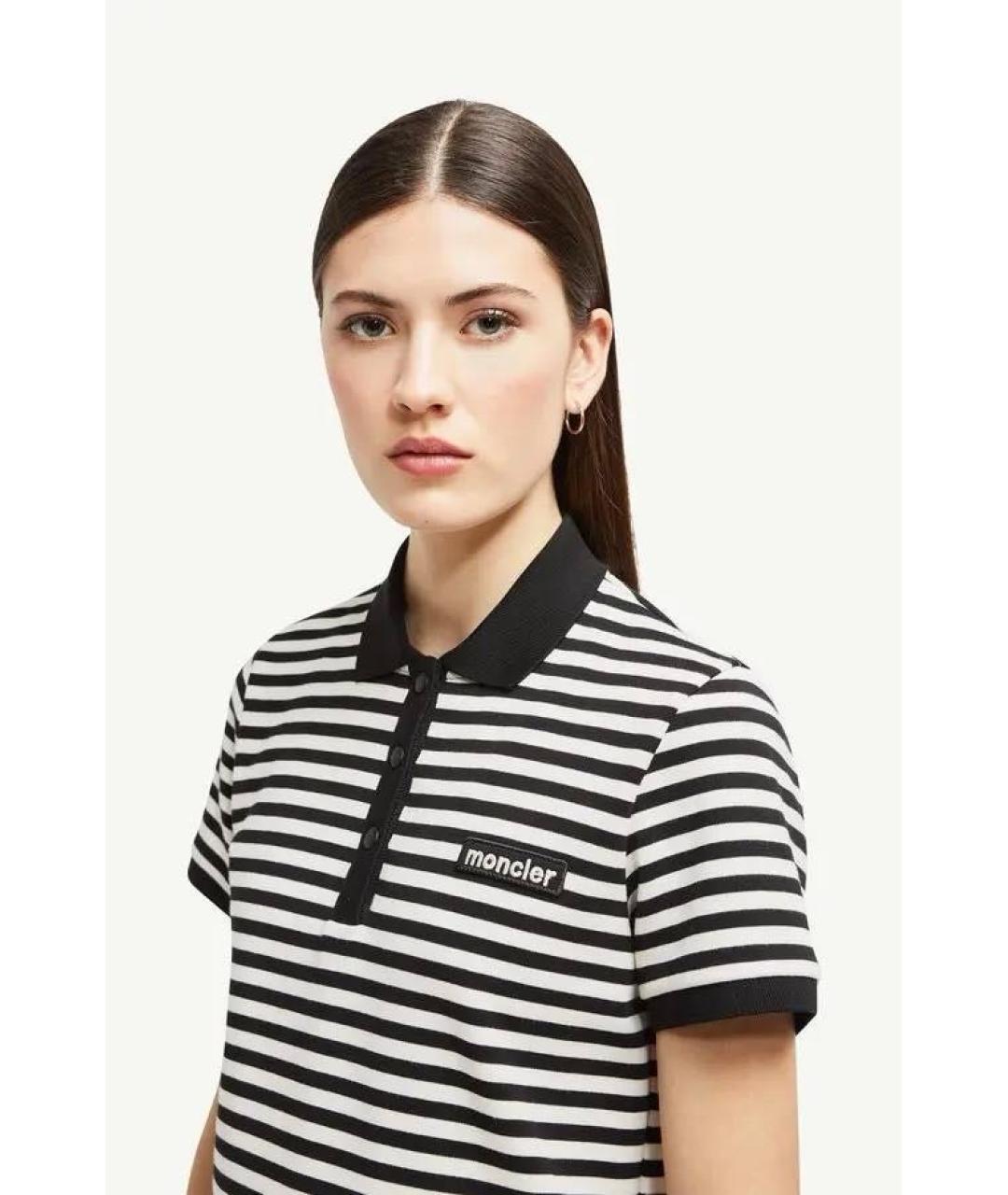 MONCLER Черная хлопковая футболка, фото 4