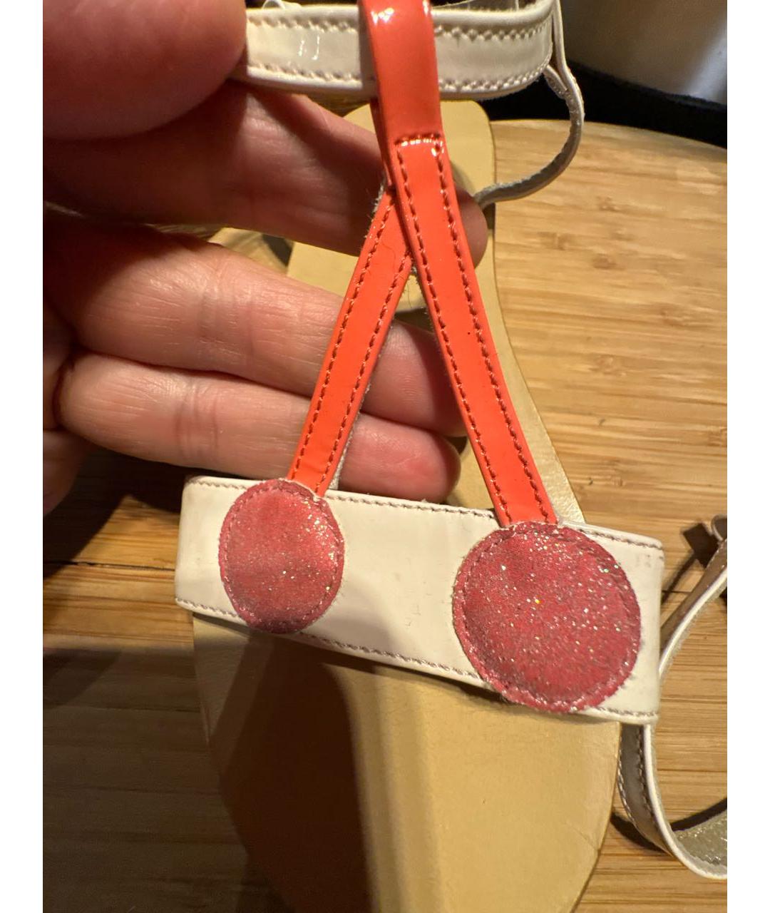 BONPOINT Розовые сандалии и шлепанцы из лакированной кожи, фото 6