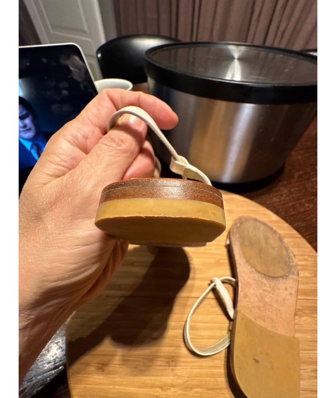 BONPOINT Розовые сандалии и шлепанцы из лакированной кожи, фото 8