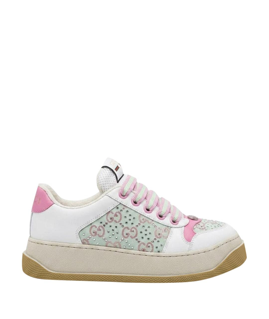 GUCCI Бежевые кожаные кеды, фото 1