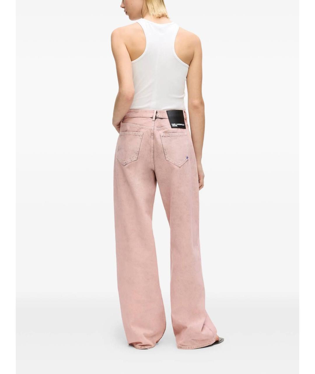 KARL LAGERFELD Розовые прямые джинсы, фото 2