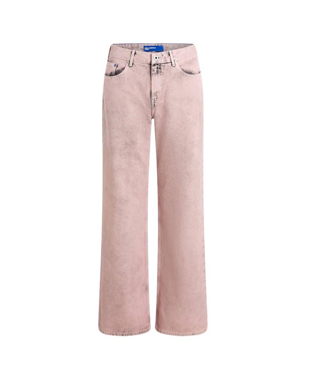 KARL LAGERFELD Розовые прямые джинсы, фото 4