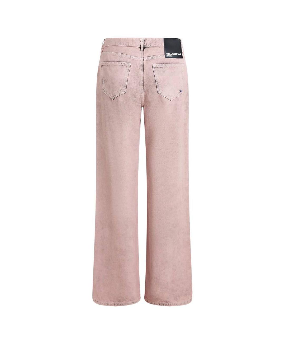 KARL LAGERFELD Розовые прямые джинсы, фото 3