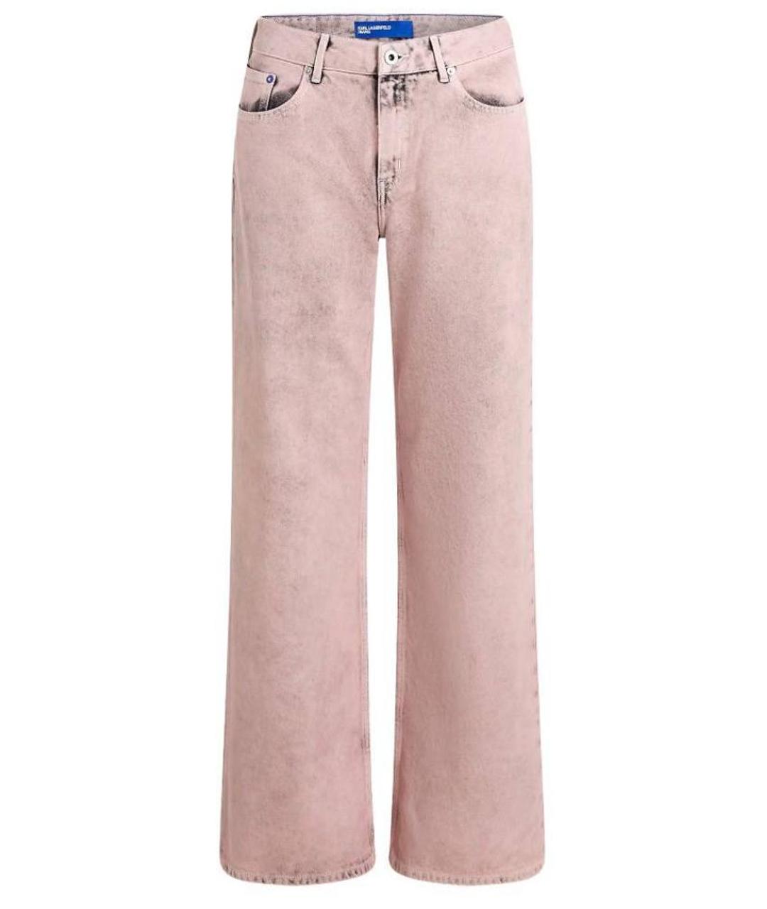 KARL LAGERFELD Розовые прямые джинсы, фото 1