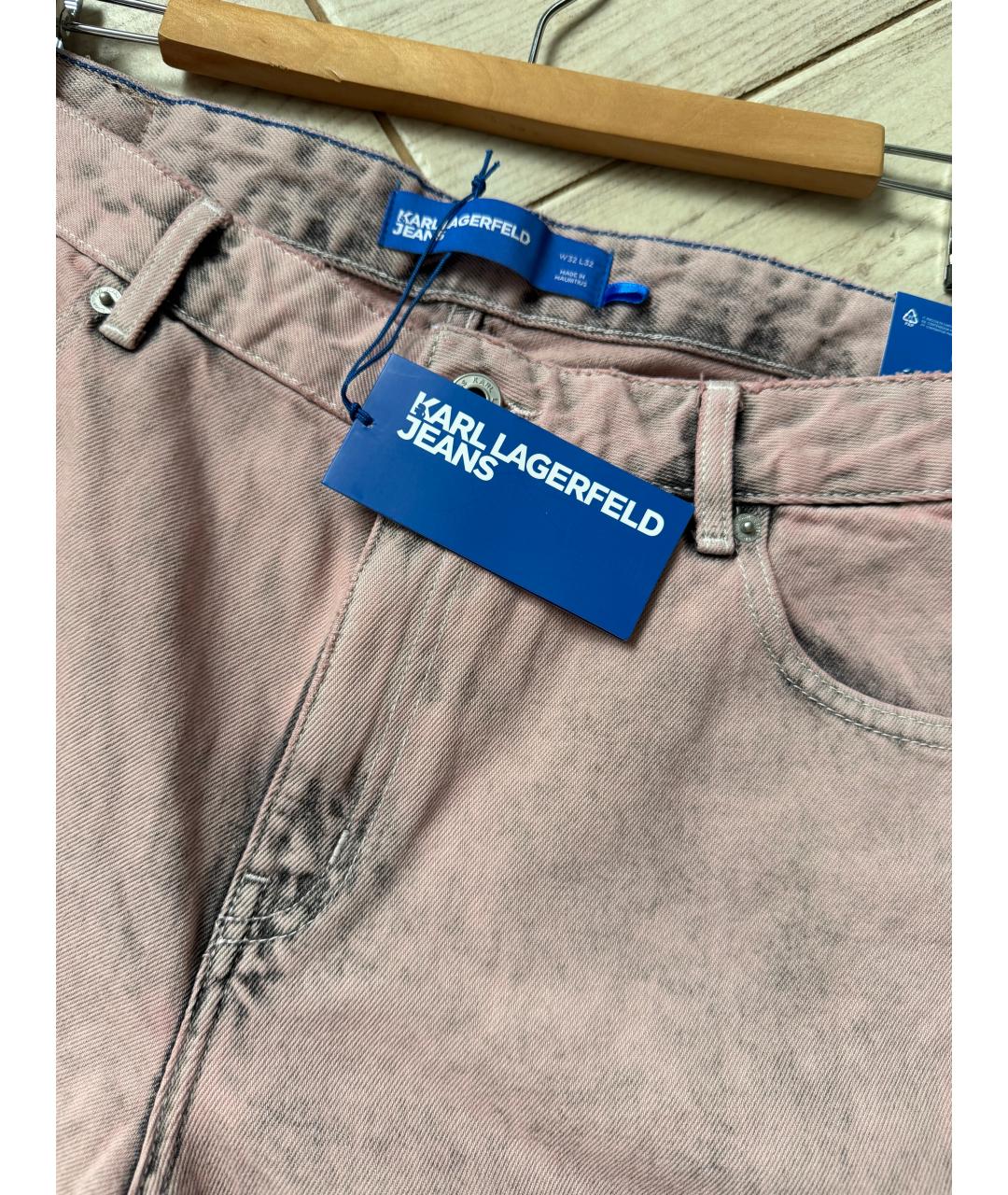 KARL LAGERFELD Розовые прямые джинсы, фото 5