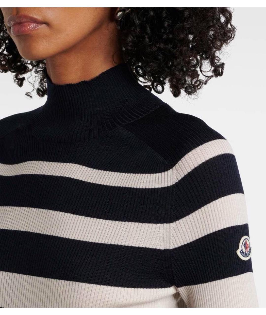 MONCLER Черная шерстяная водолазка, фото 4