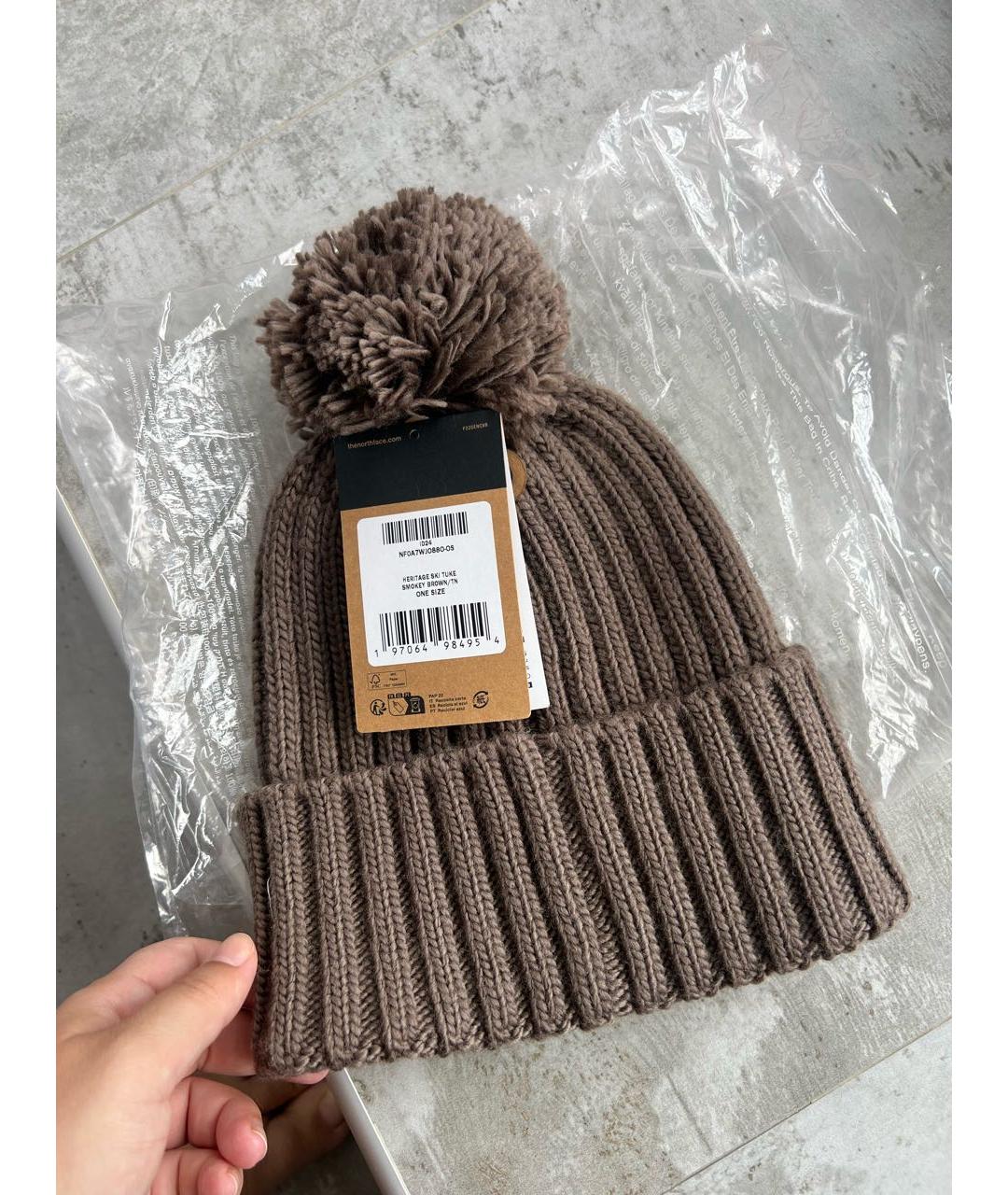 THE NORTH FACE Коричневая шапка, фото 2