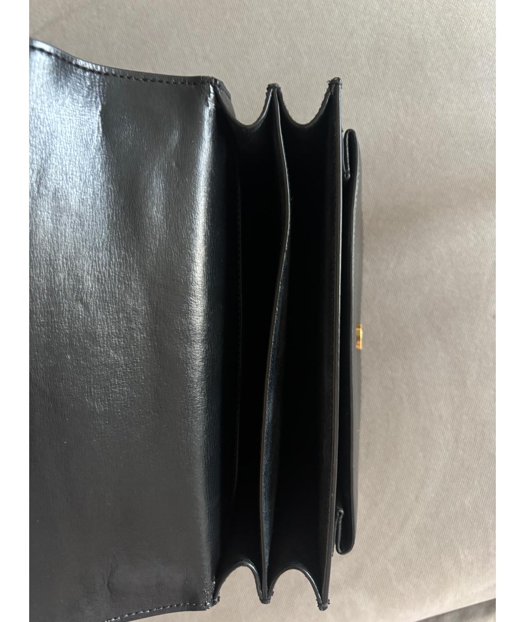 SAINT LAURENT Черная кожаная сумка на плечо, фото 5