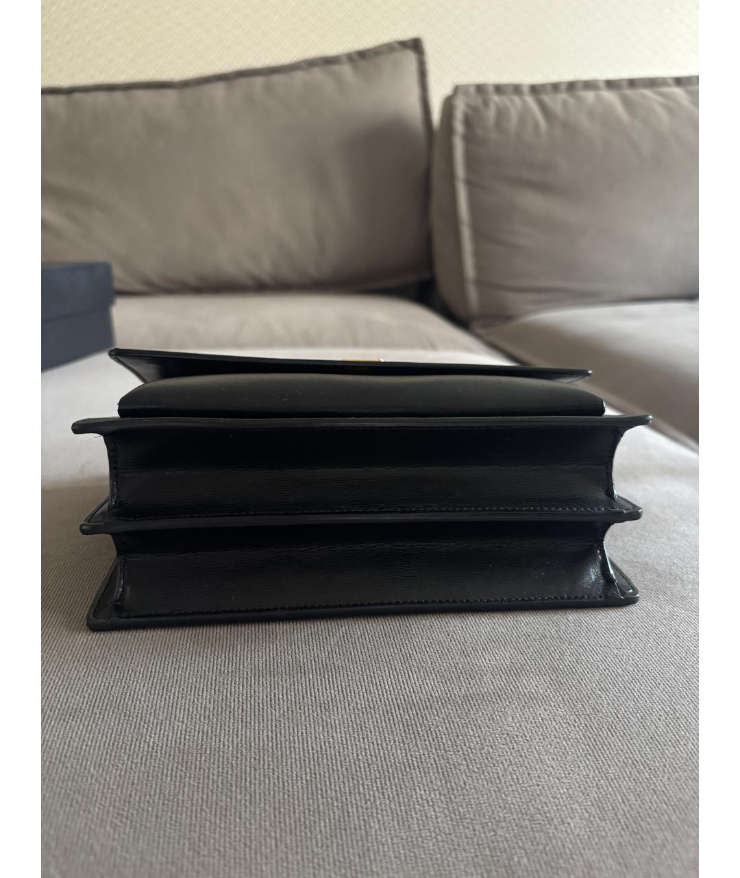 SAINT LAURENT Черная кожаная сумка на плечо, фото 7