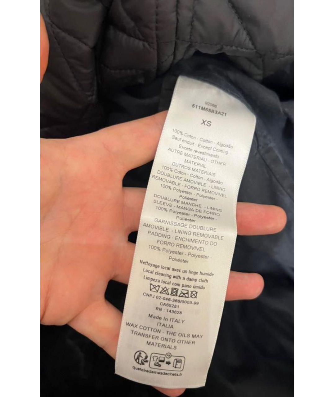 CHRISTIAN DIOR Темно-синий хлопковый тренч/плащ, фото 5