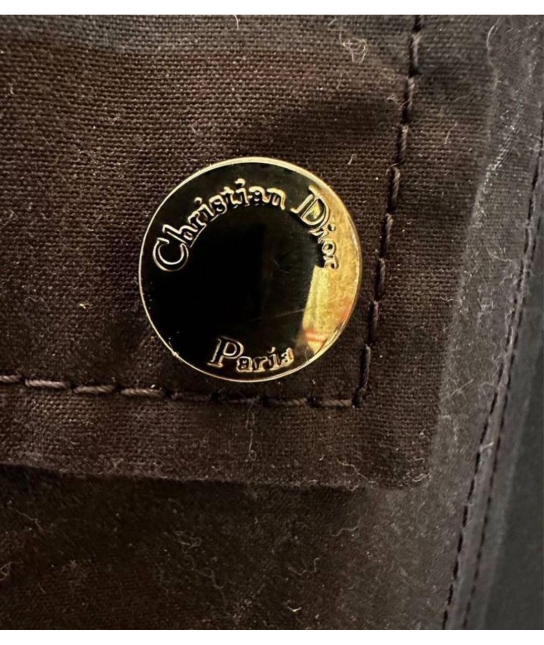 CHRISTIAN DIOR Темно-синий хлопковый тренч/плащ, фото 8