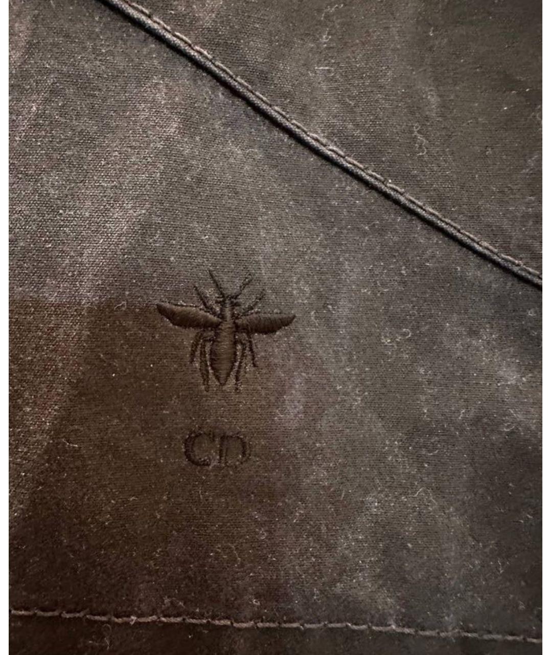 CHRISTIAN DIOR Темно-синий хлопковый тренч/плащ, фото 6
