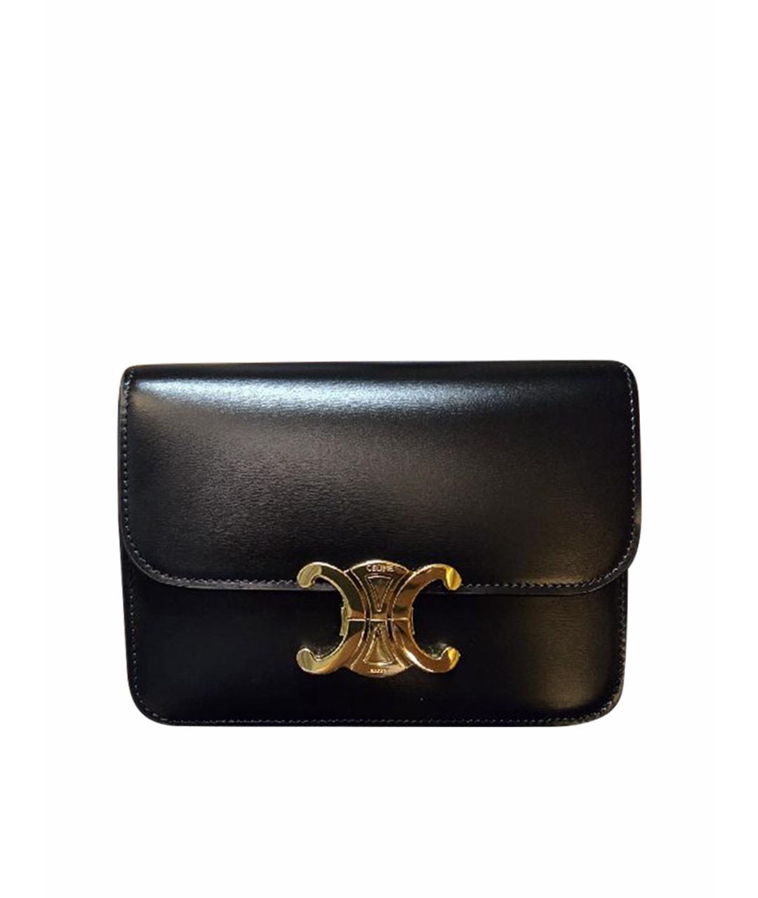 CELINE Черная кожаная сумка через плечо, фото 9