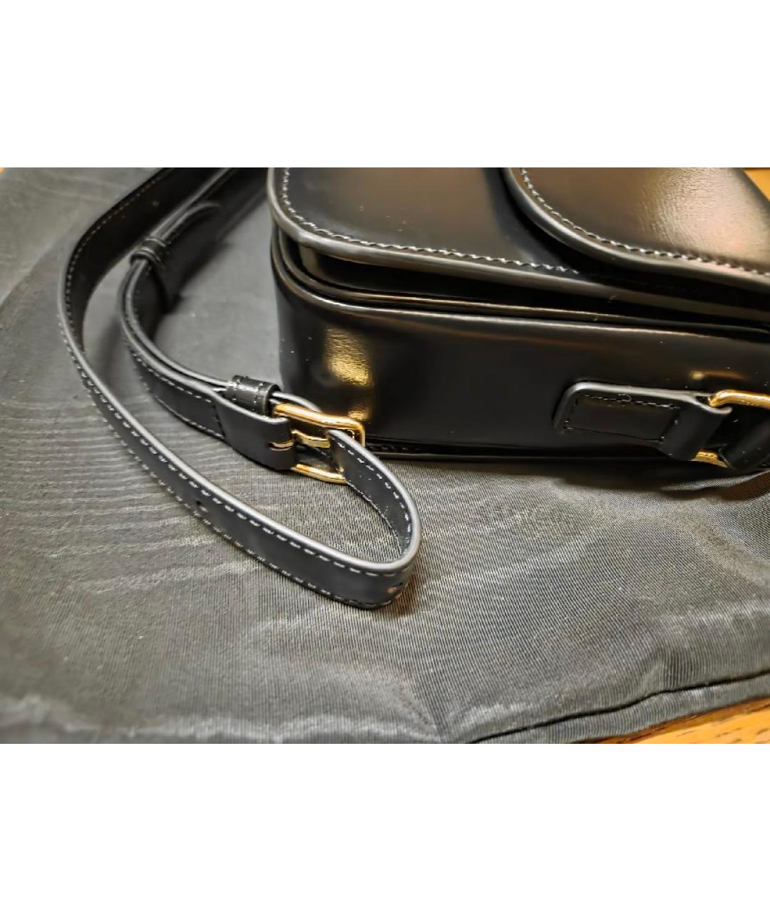 CELINE Черная кожаная сумка через плечо, фото 5