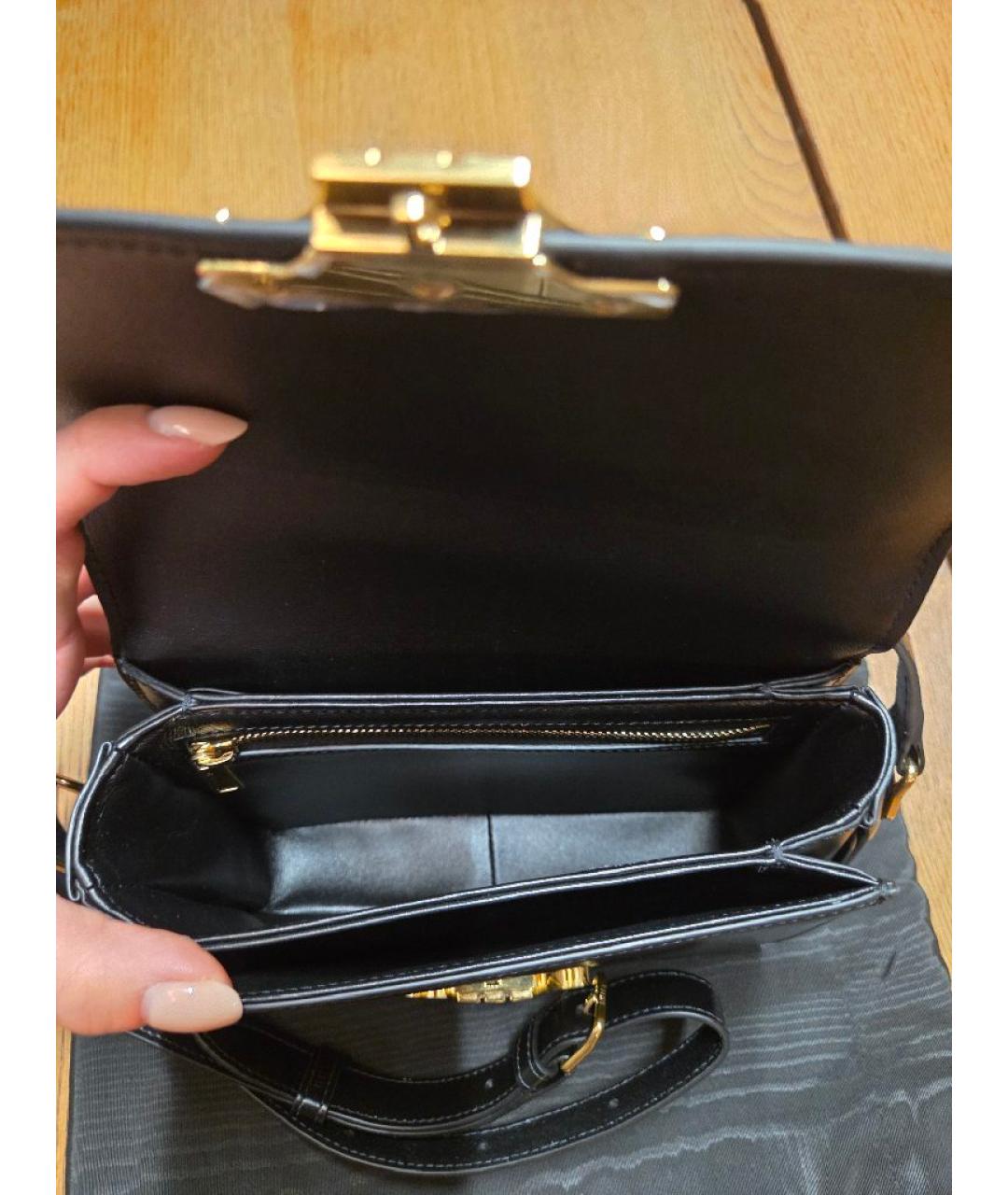CELINE Черная кожаная сумка через плечо, фото 4