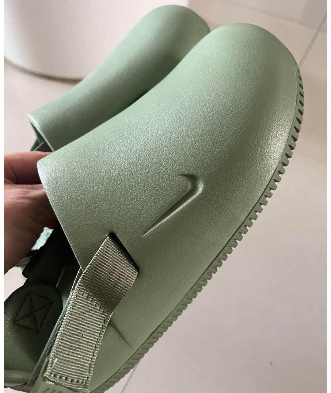 NIKE Зеленые шлепанцы, фото 7