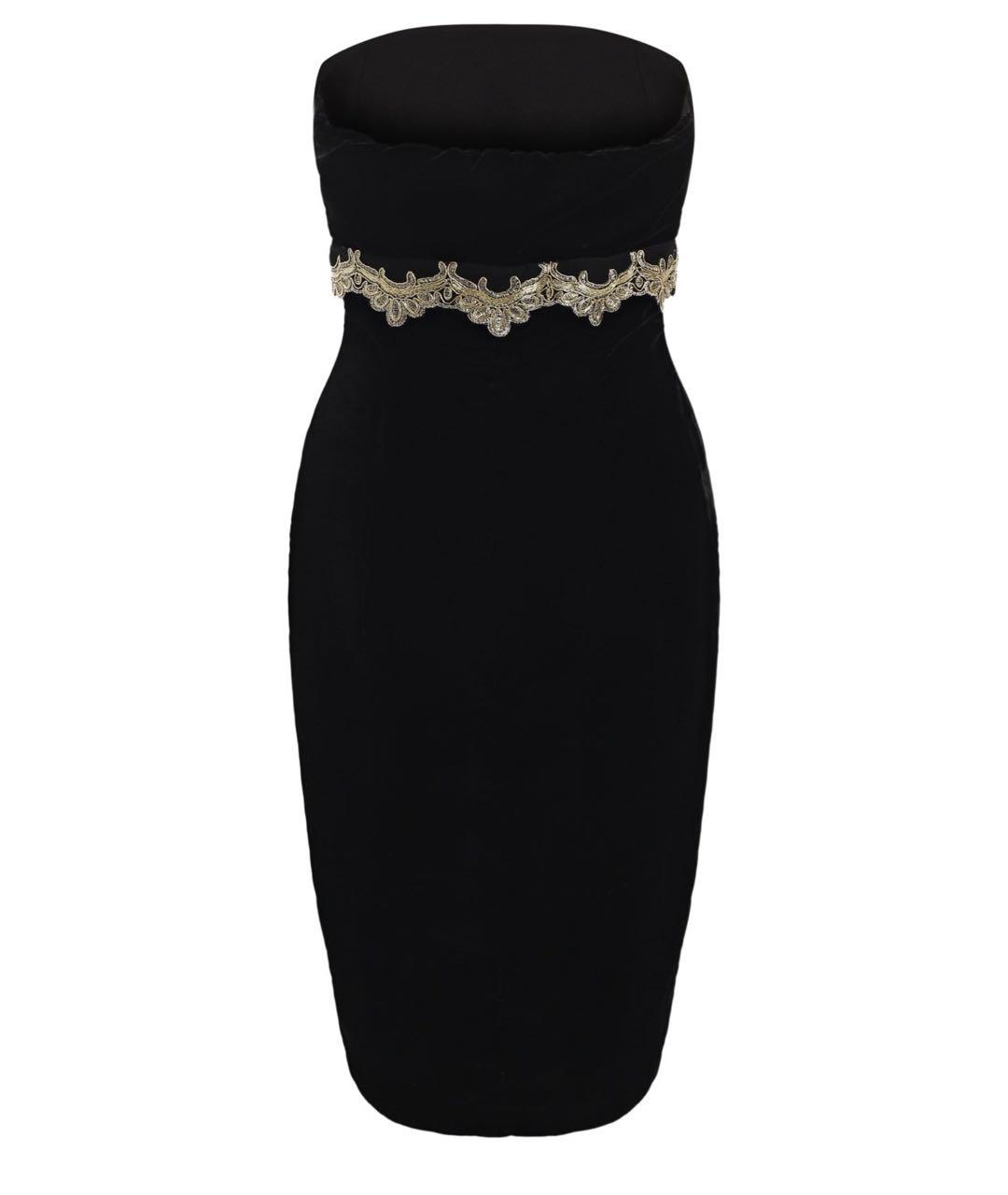 RALPH LAUREN Черное бархатное коктейльное платье, фото 3